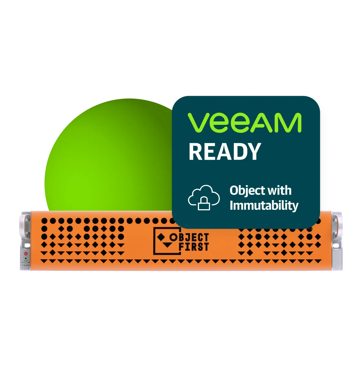 Object First server front panel Veeam ready