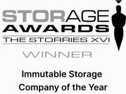 Storage Awards Immutable Storage Company of the Year Winner Logo