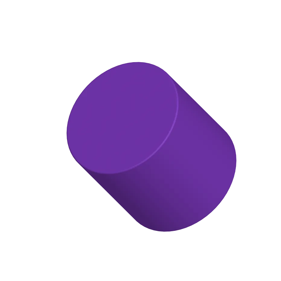 3d purple cylinder