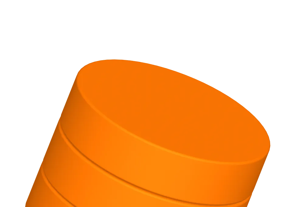 three orange disks on top of each other