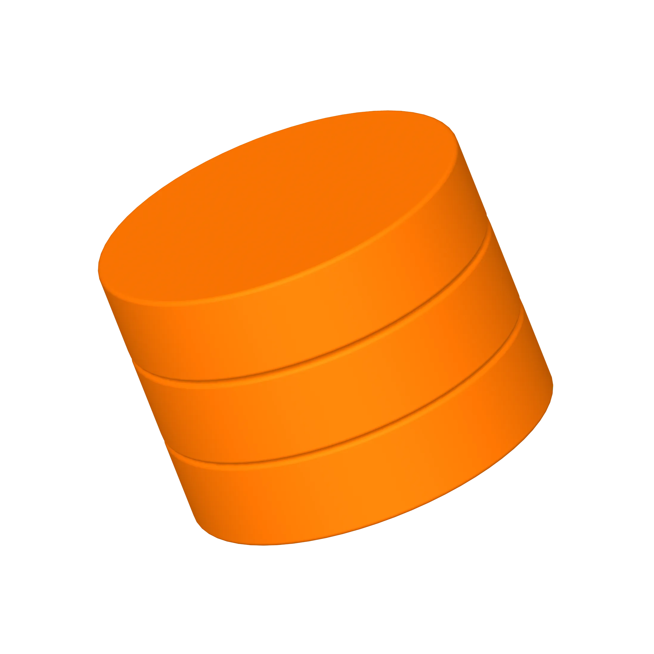 three orange disks on top of each other