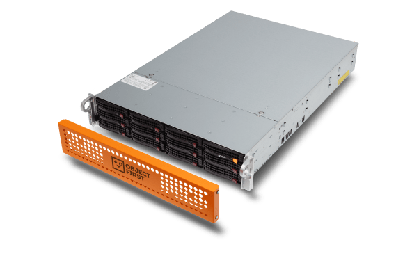 perspective view of the server with the front panel removed