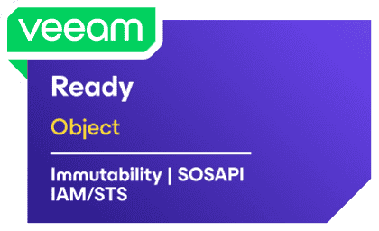 Veeam Ready Badge - Object. Immutability | SOSAPI | IAM/STS