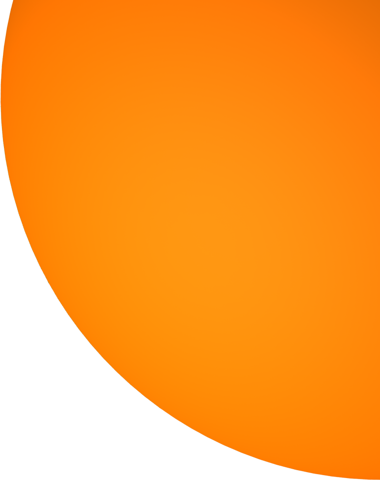 quarter orange sphere