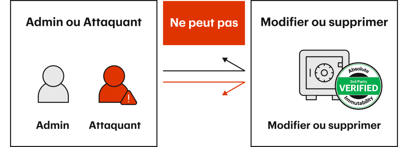 Schema of absolute backup immutability