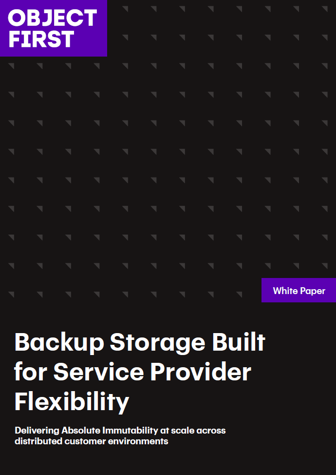 Backup Armazenamento desenvolvido para a flexibilidade do provedor de serviços