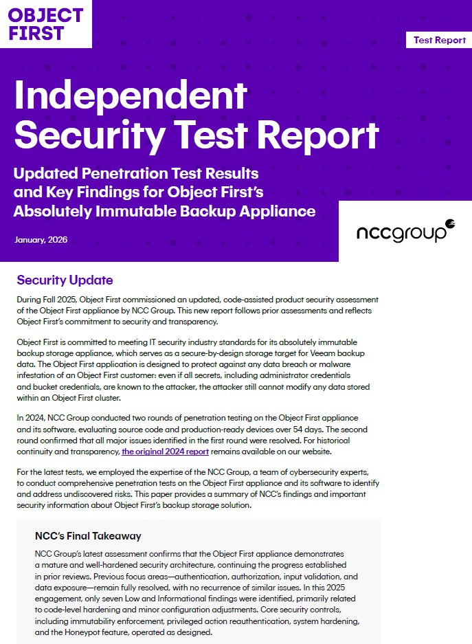 NCC’s Updated Penetration Test Results