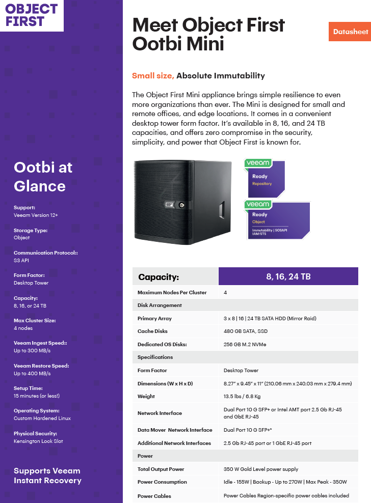 Object First Ootbi Mini Small Size, Absolute Immutability