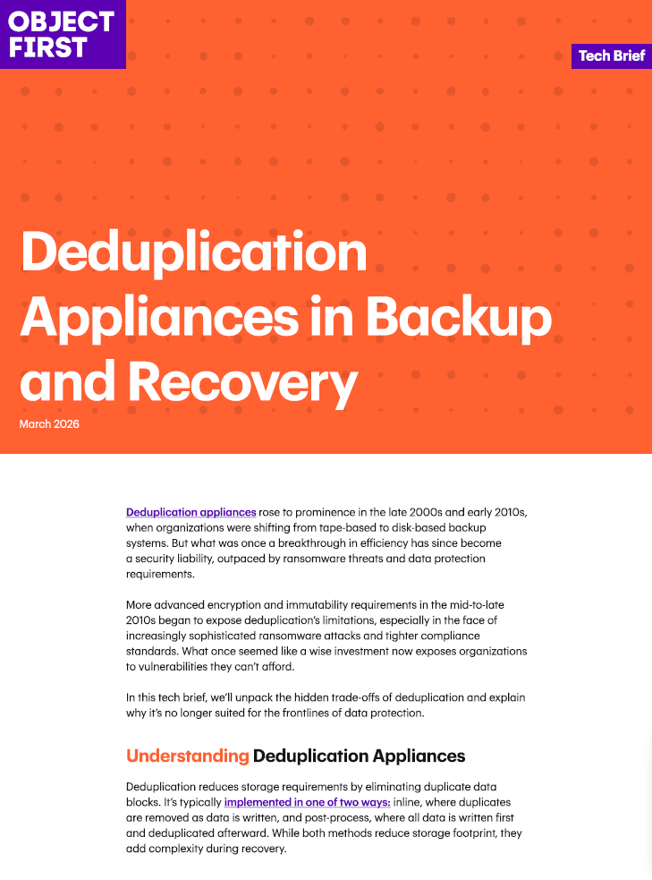 Dispositivos de deduplicación en copia de seguridad y recuperación